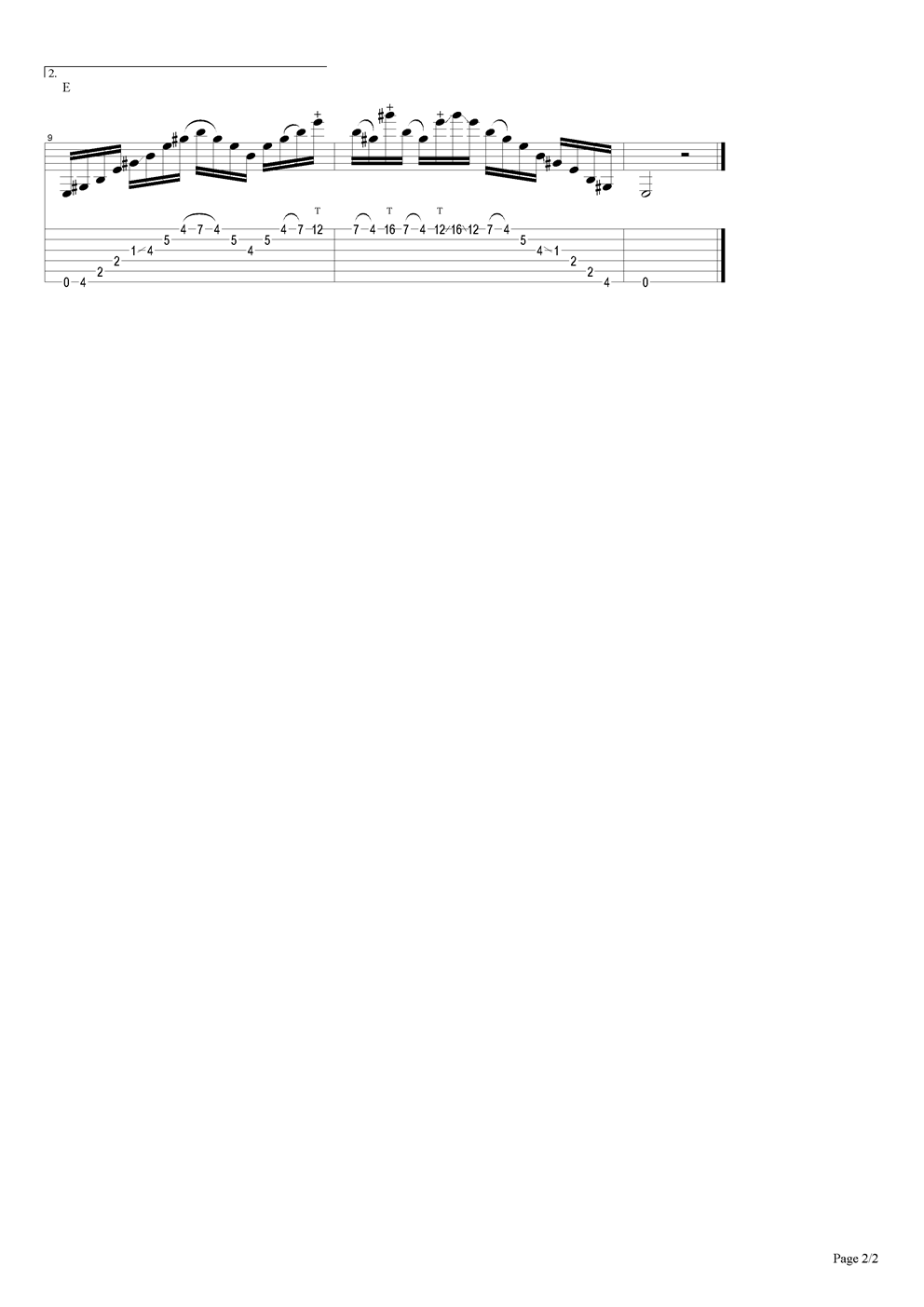 Sweep arpeggios study