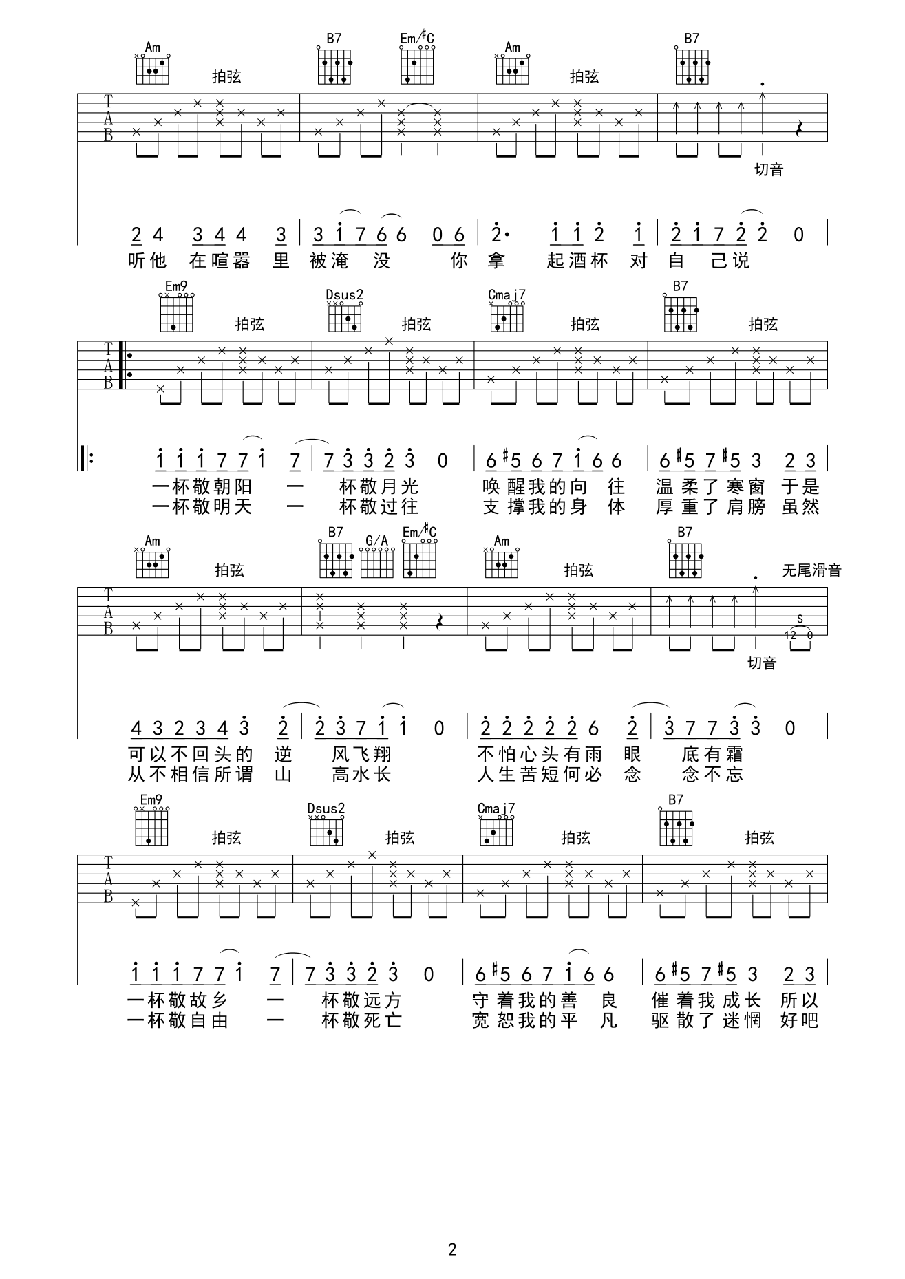 消愁吉他谱g调又又吉他制作吉他谱